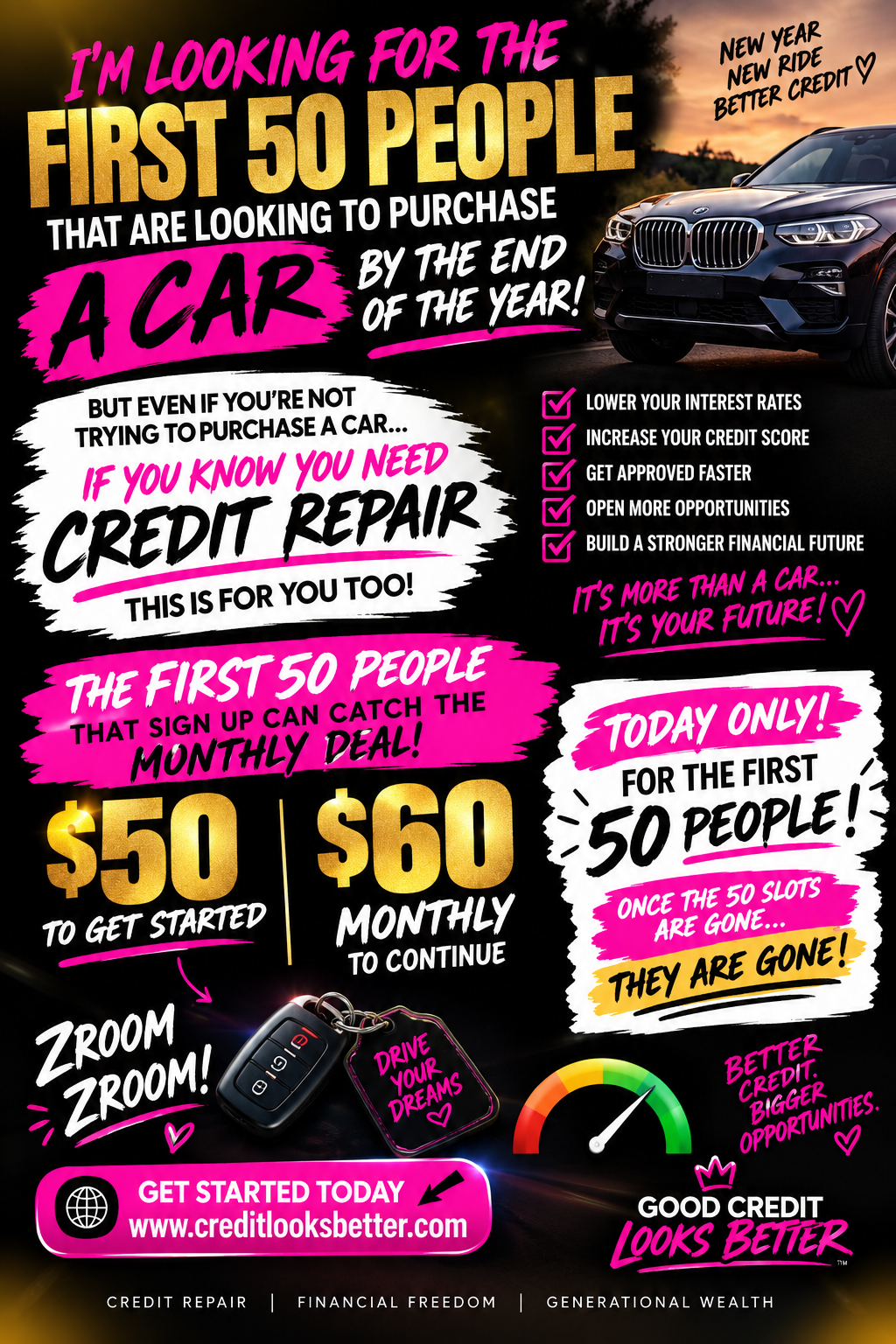 MONDAY SPECIAL $50 to start Monthly!!