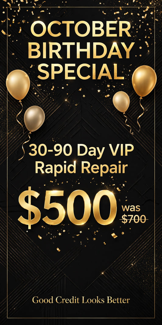 October Birthday Special - 30-90 Day VIP Rapid Repair, $500